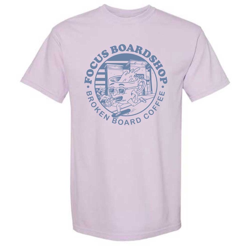 Focus Boardshop & Broken Board Coffee Collaboration Short Sleeve T-Shirt X-Small Ivory