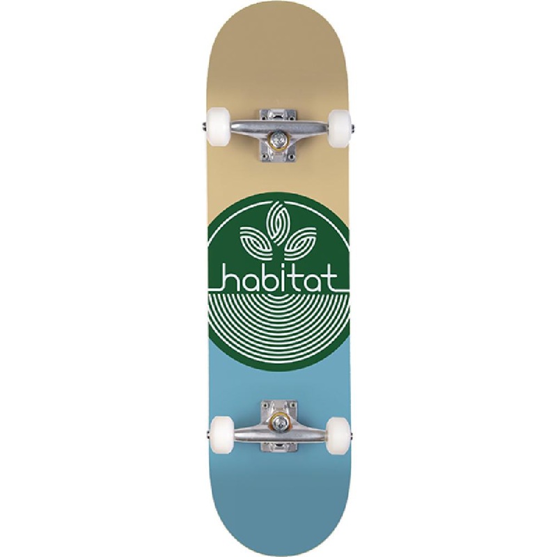 Habitat Leaf Dot Green 7.75″ Complete Skateboard Complete