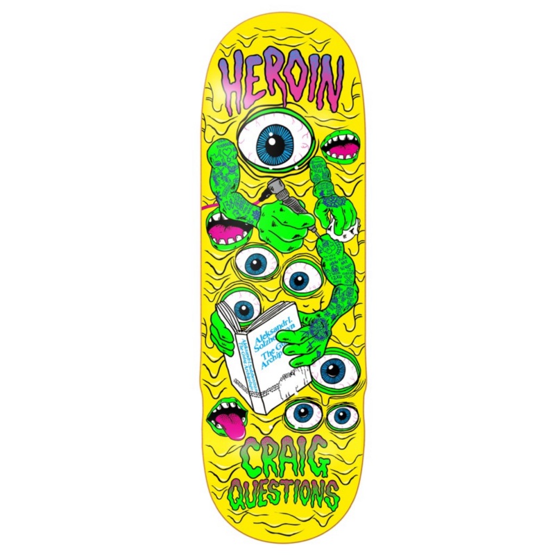 Heroin Craig Questions Mutate or Die 10.0″ Skateboard Deck 10.0″ WB 14.375″