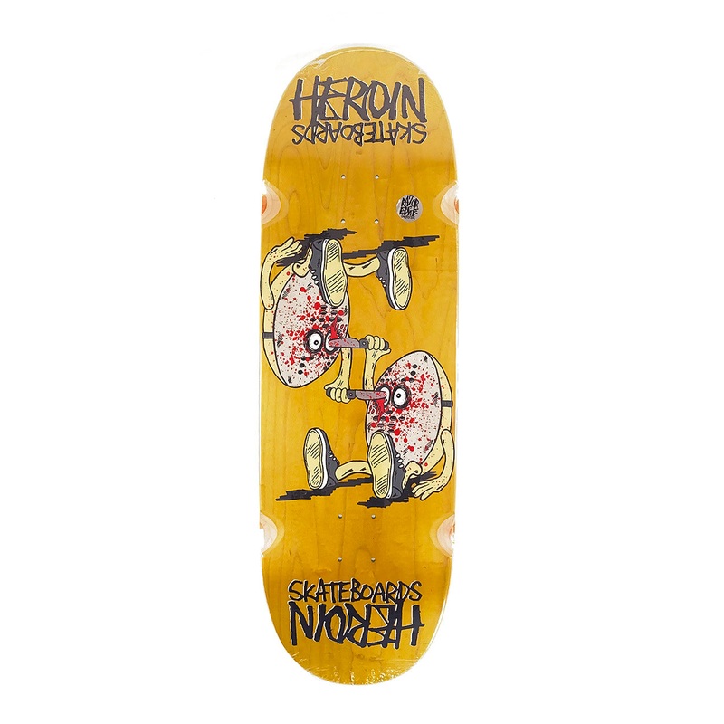 Heroin Skateboards – 10″ – Curb Killer 3 Deck – Yellow Stain