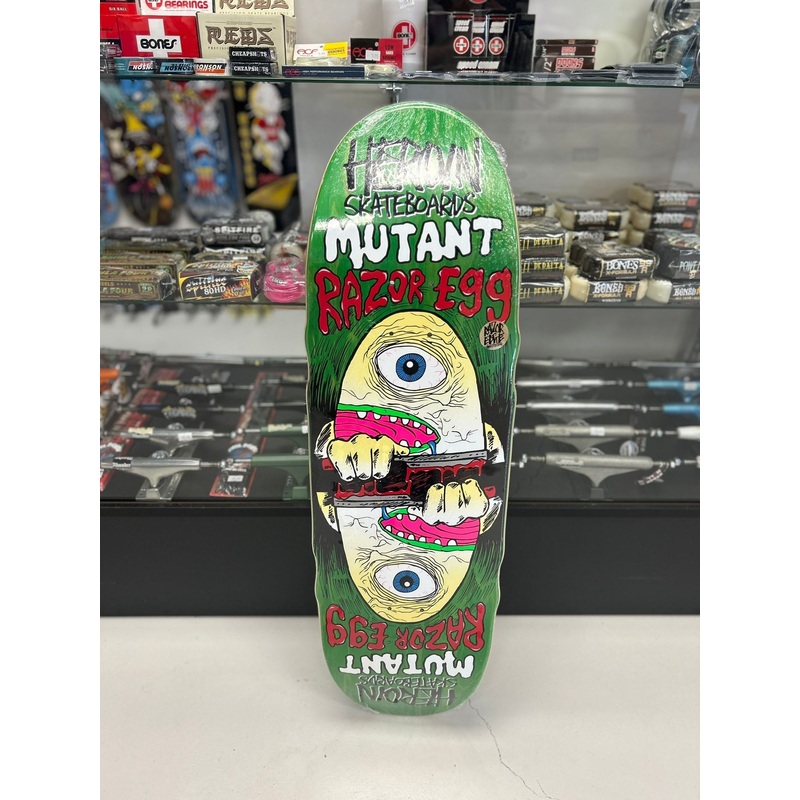 HEROIN TEAM MUTANT RAZOR EGG SHAPED DECK 9.5