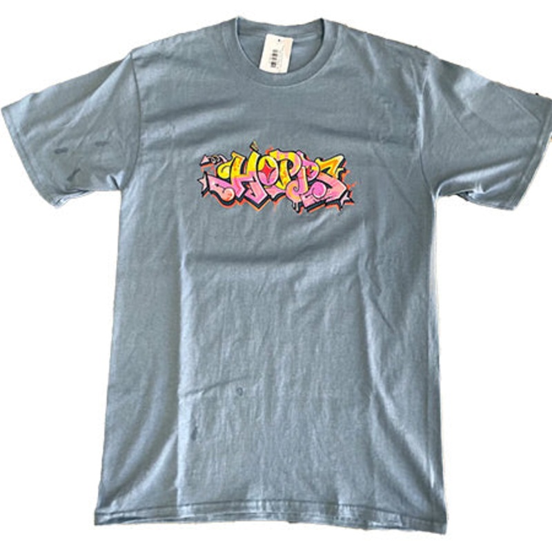Hopps Hopps Crew Graffiti T Shirt Slate Medium