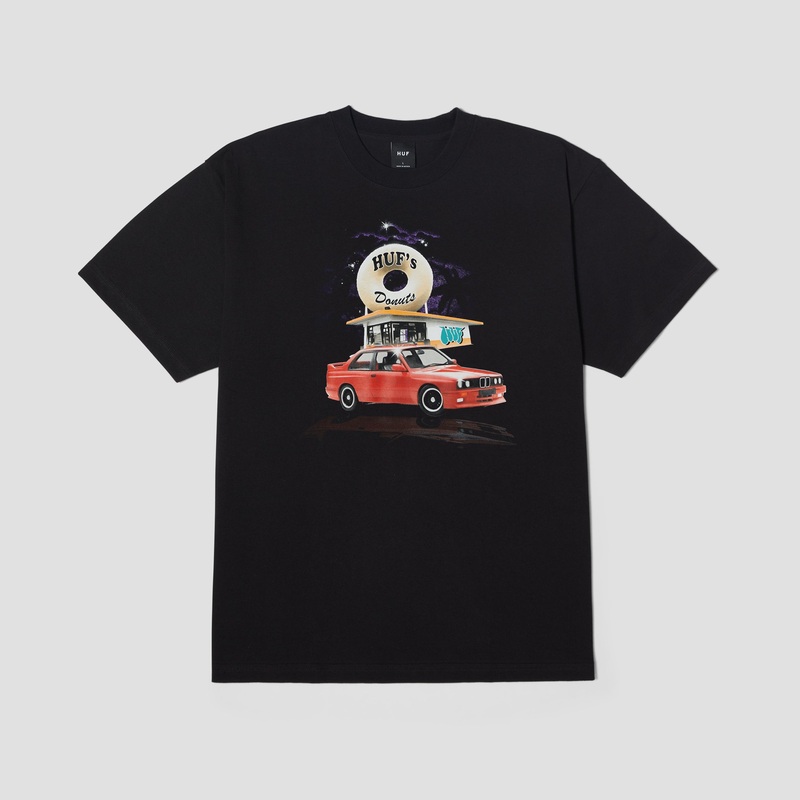 HUF Drive Thru Shortsleeve T-Shirt Black Small