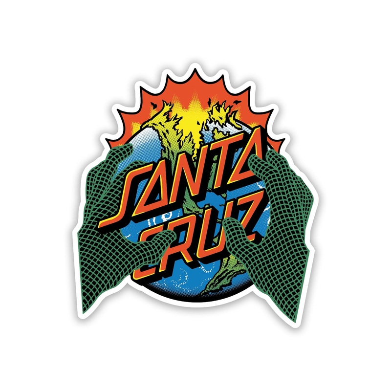 Kendall End Of The Dot 3.75in Santa Cruz Stickers (25 Pack) Multi 3.5 in