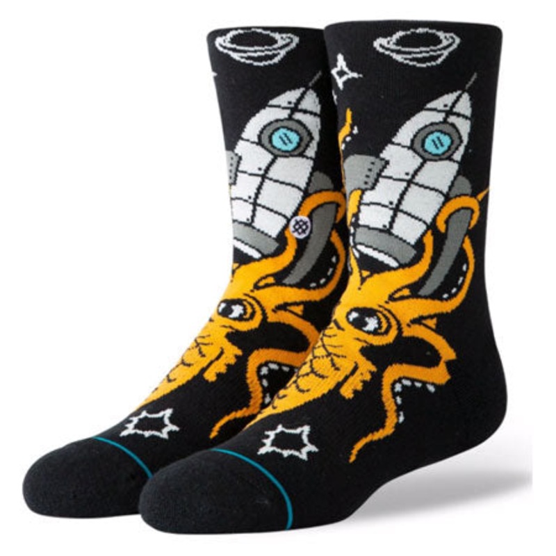 Stance Space Squid Kids Socks Orange Large