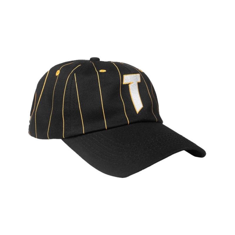 Thrasher T Logo Old Timer Snapback – ( Black / Yellow )