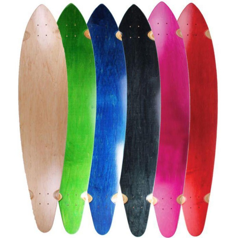 Blank 46″ Pintail Maple Longboard Deck Natural