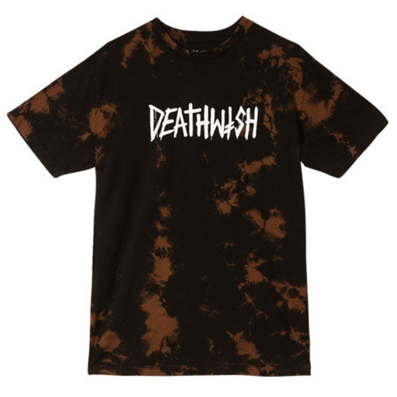 Deathwish Death Tag T Shirt Coffee Tie-Dye Medium
