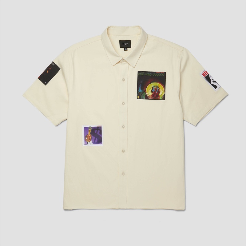 HUF Stax Patches Button Up Natural Small