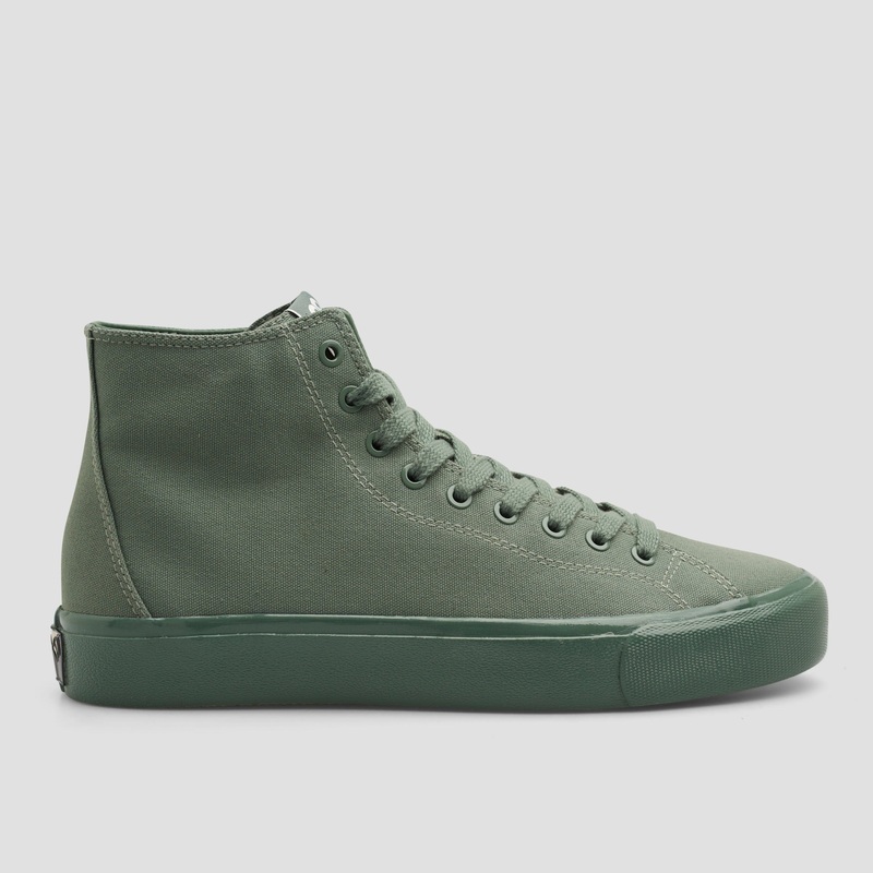 Last Resort AB VM003 Canvas HI Skate Shoes Full Spray Green UK4