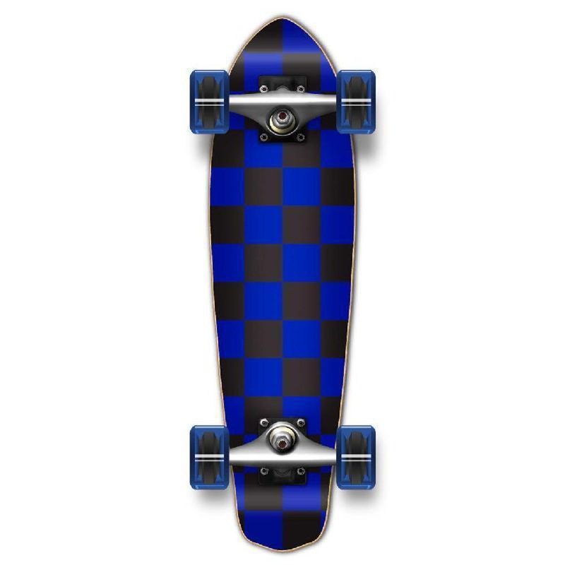 Punked Checker Blue 25″ Micro Cruiser Complete – Complete
