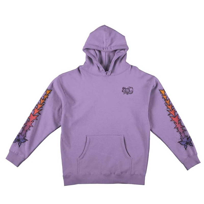 Spitfire Skate Like a Girl Evolution Pullover Hoodie Medium Lavender