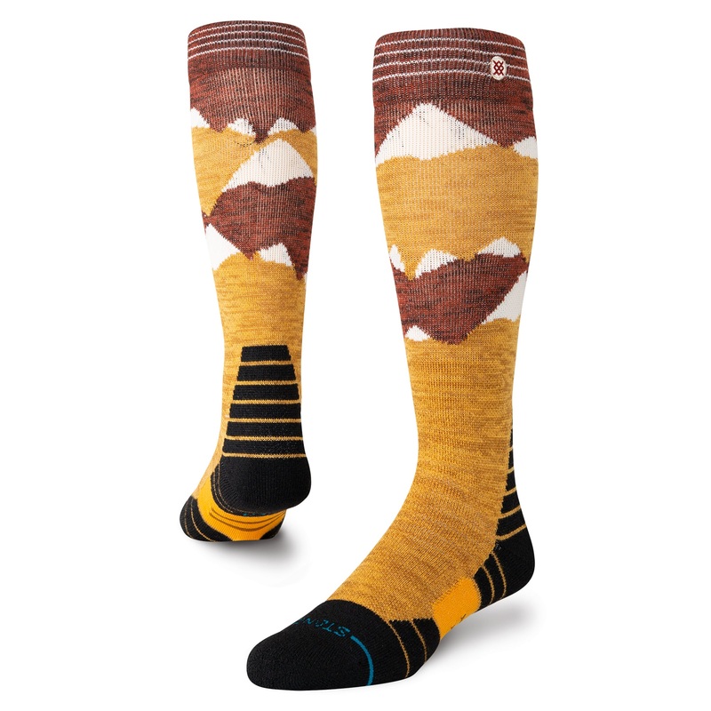 Stance Windy Peaks Mid Wool Snowboard Socks Gold MD