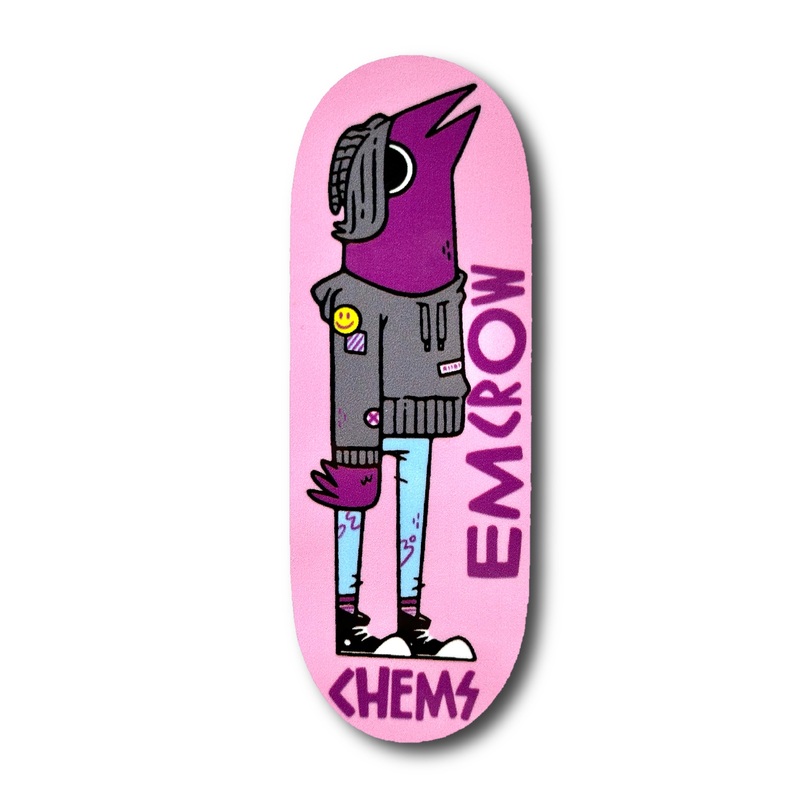 Chems “EmCrow” Fingerboard Deck 29mm Mid-Pro Popsicle