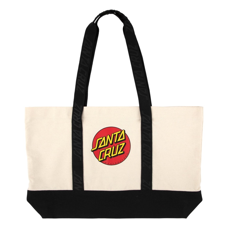 Classic Dot Santa Cruz Tote Bag Natural/Black OS