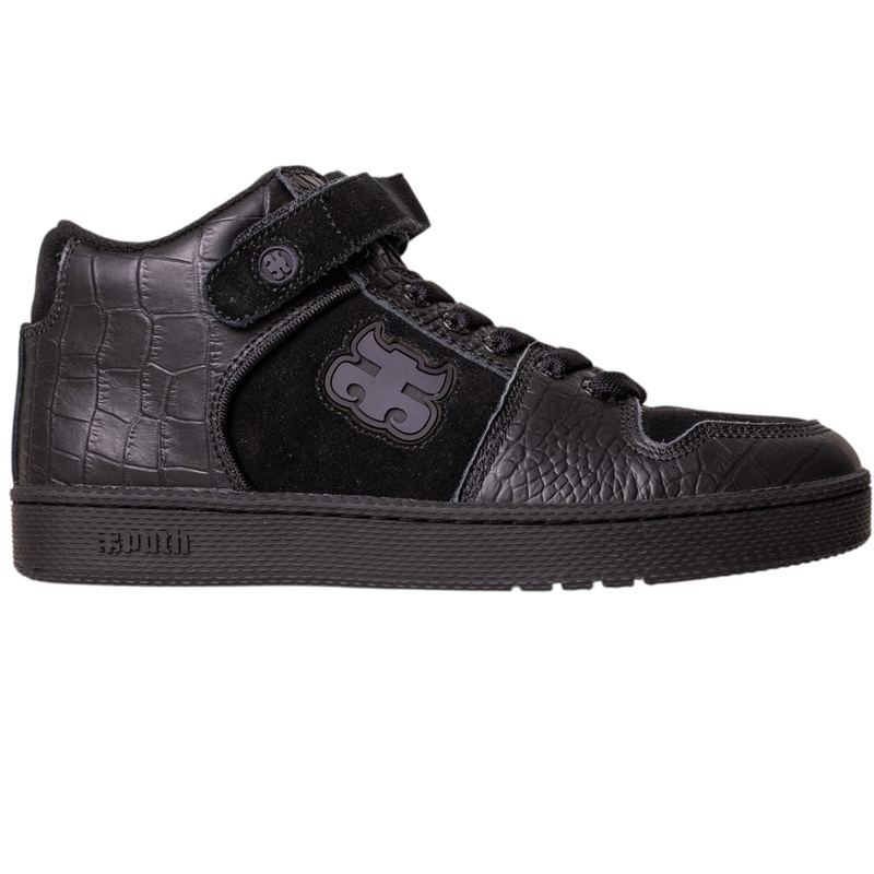 Grasshopper Black Croc Leather I Path Shoes Skateboarding 8.5