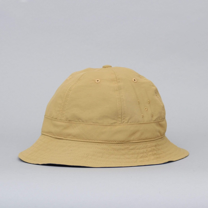Pop Trading Bell Reversible Bucket Hat Khaki / Navy Small/Medium