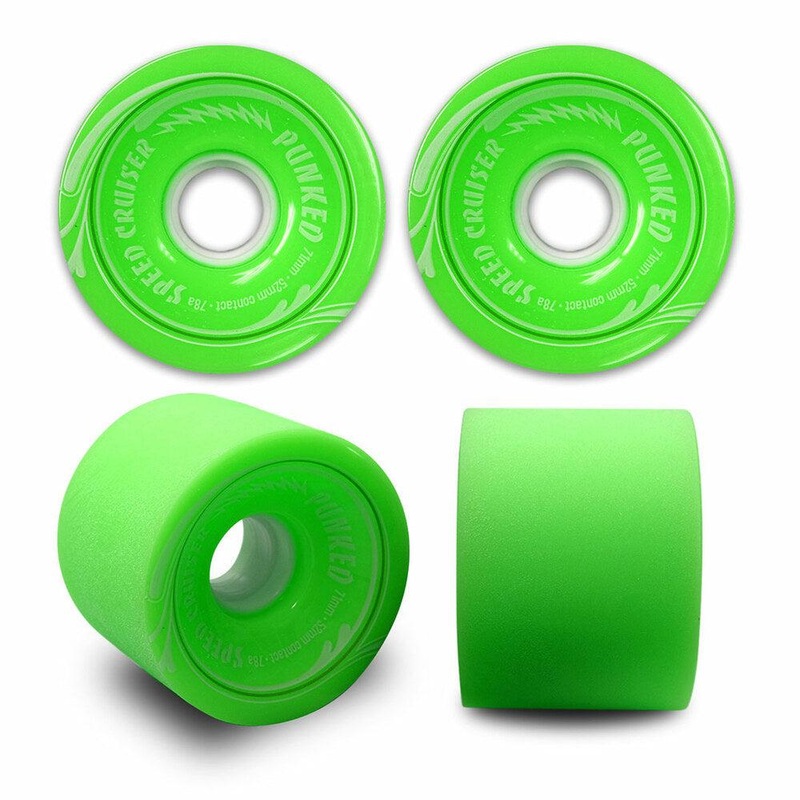 Punked Speed Cruiser in Solid Green 71mm/78A Longboard Wheels
