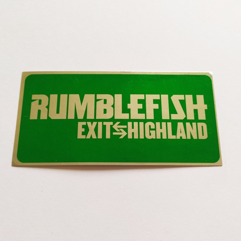 Rumblefish – Exit Highland Music Sticker