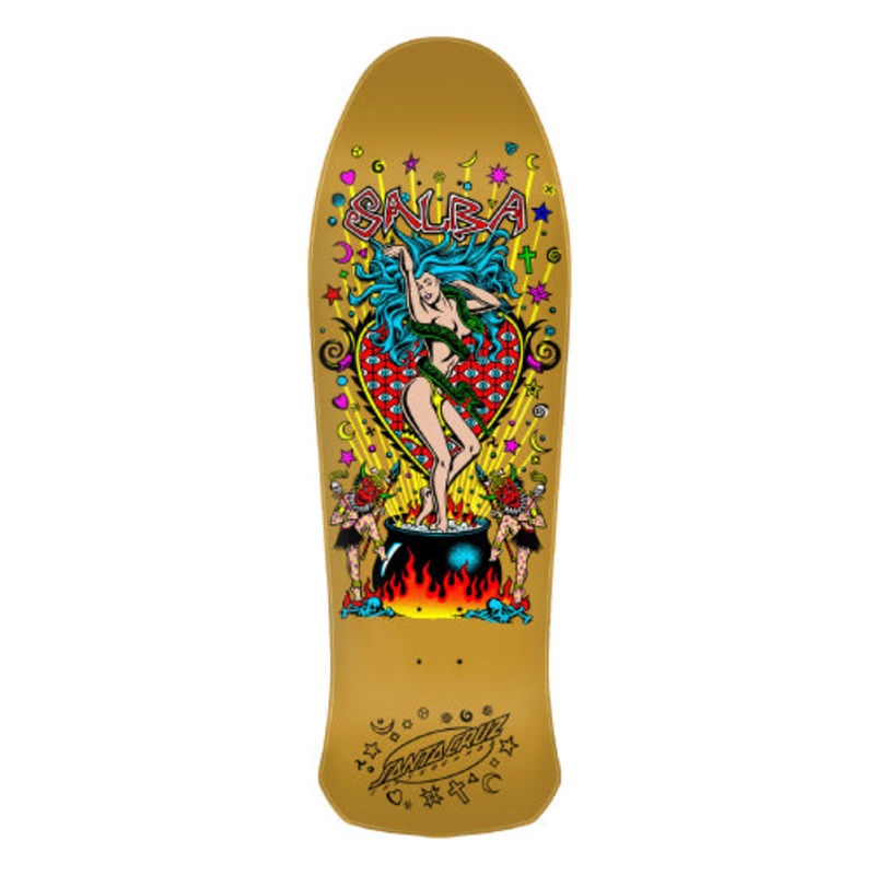 Santa Cruz Salba Witch Doctor Shaped Skateboard Deck 10.4″ 10.34″