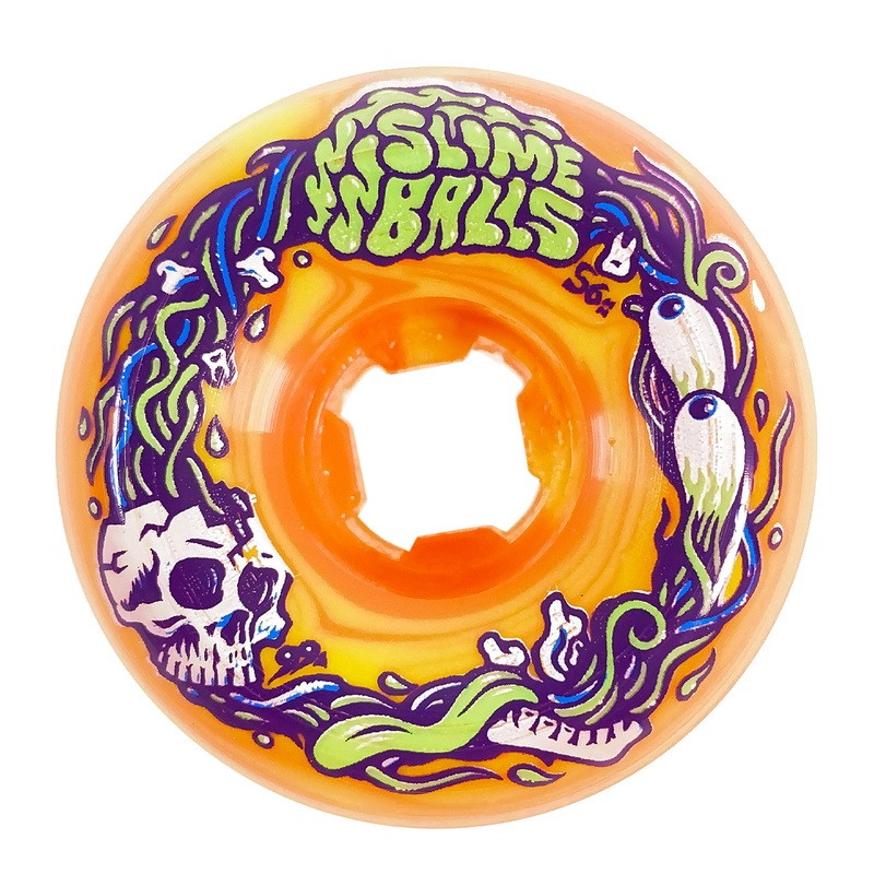 Slime Balls – 56mm – Brains Speed Balls 99a Wheels – Orange / Yellow