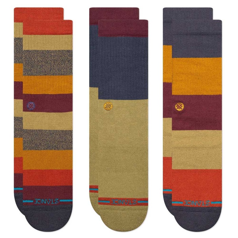 Stance OG Crew Socks 3 Pack Large Cabin Fever (Multi)