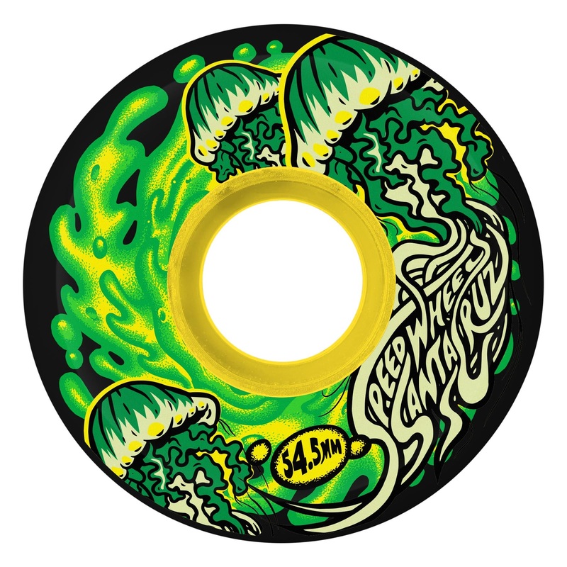 54.5mm Jelly Fish Mini OG Slime 78a Slime Balls Skateboard Wheels Black 54.5mm