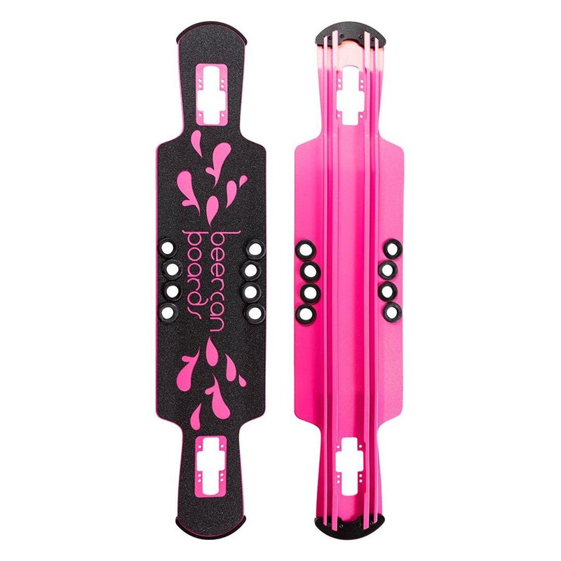 Beercan Pink 37″ Kegger Lite Drop Through Longboard Deck Deck