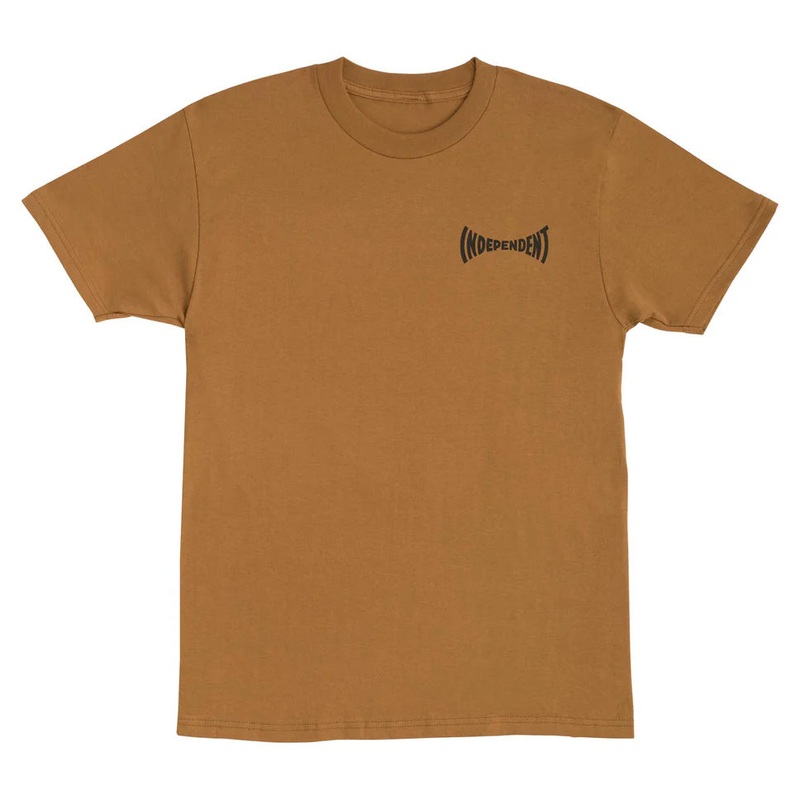 Independent Spanning Chest T Shirt Brown Sugar Medium