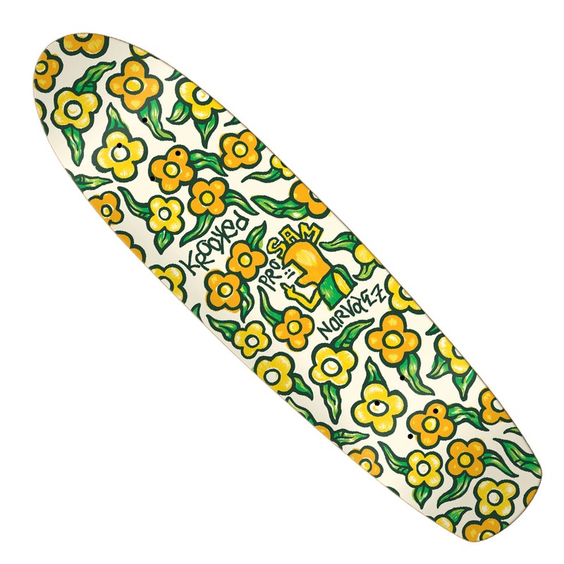 Krooked Sam Narvaez Flowers Zip Zinger Deck Multicolor 7.75 x 30 WB:14.31