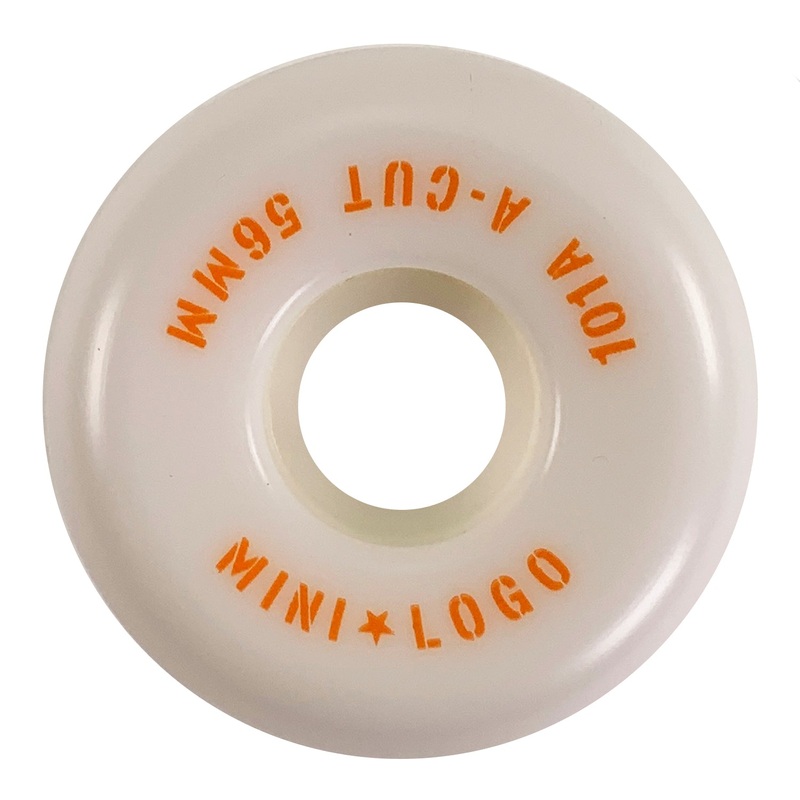 Mini Logo – 56mm – A-Cut 2 Wheels 101a – White 56mm