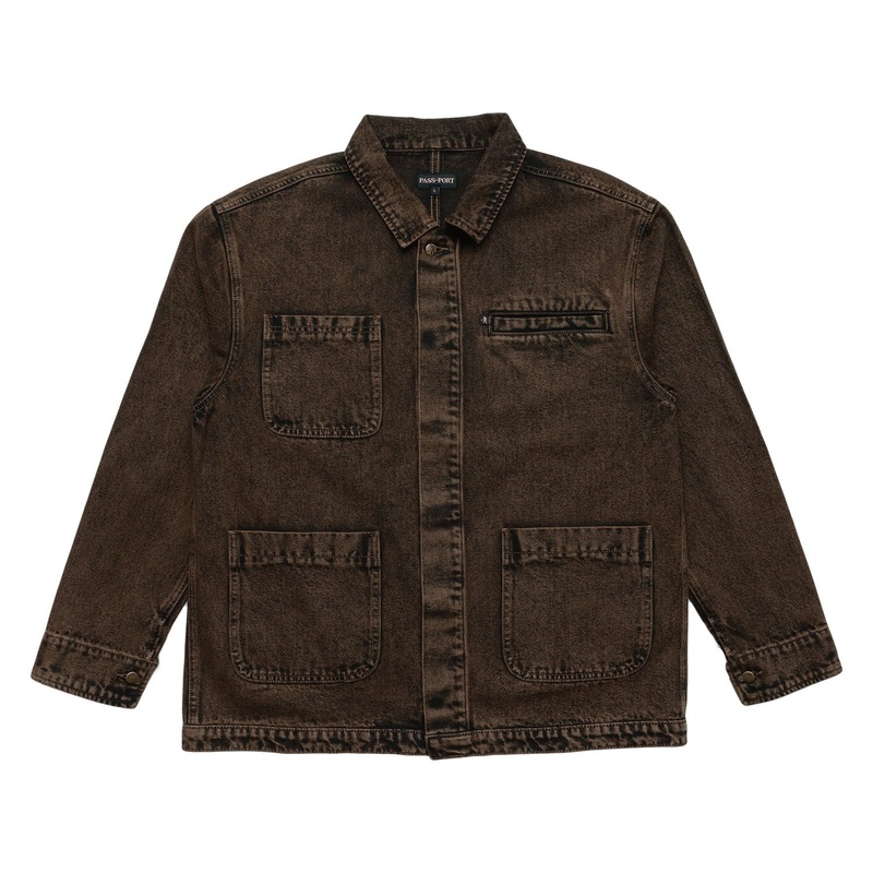 Pass~Port Workers Club Painters Jacket (Over-Dye Brown) S