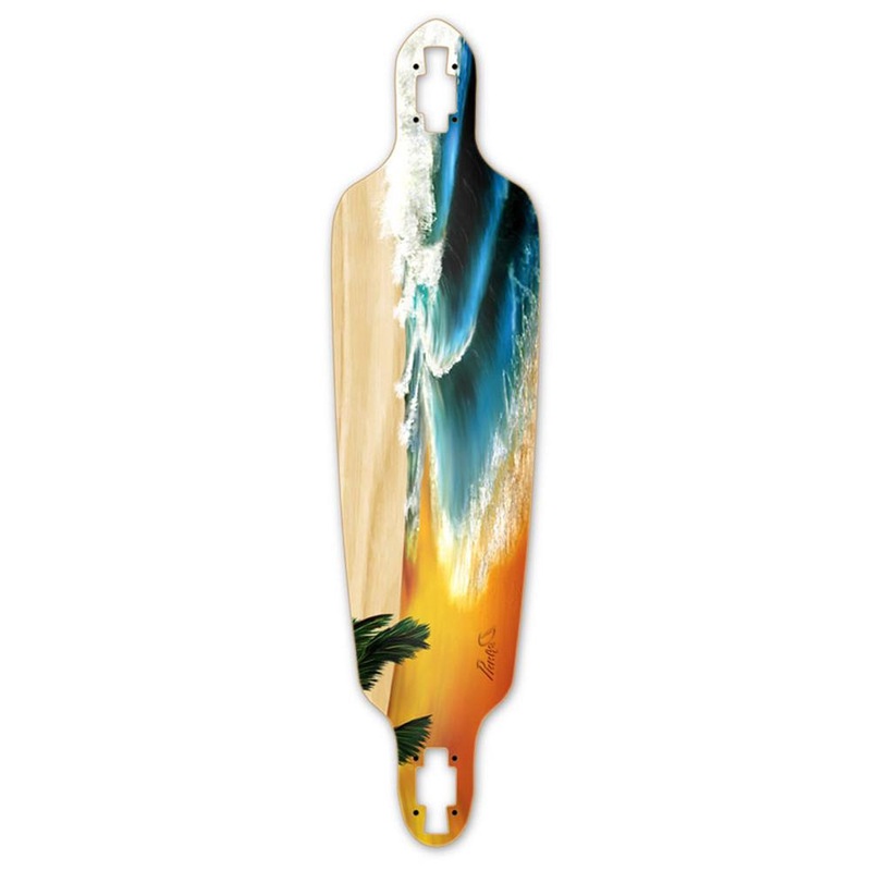 Punked Drop Through Beach Longboard Deck Deck