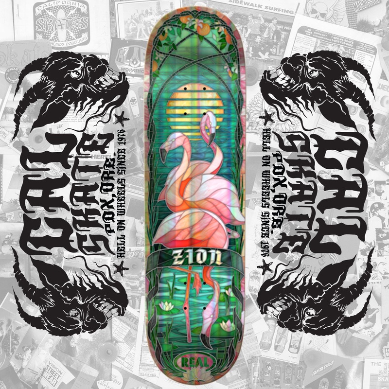 Real Skateboards “Zion Wright – Rainbow Foil Cathedral” 8.38″ Deck PRE-Order