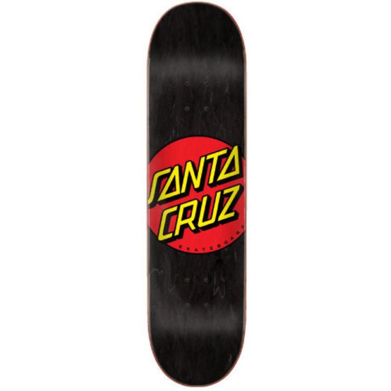 Santa Cruz Classic Dot Skateboard Deck Black 8.25″ 8.25″