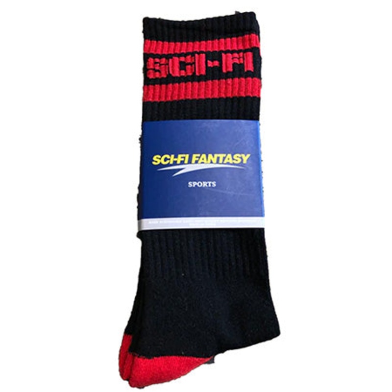 Sci-Fi Fantasy Performance Logo Socks Black One size fits all