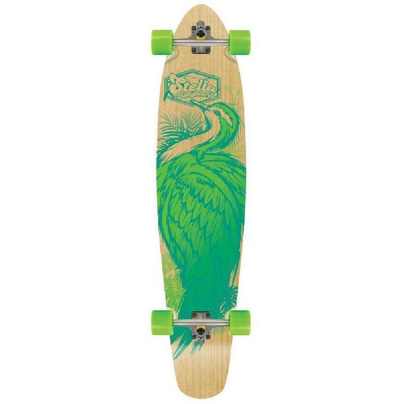 Stella Green Crane Kicktail 42 inch Longboard Complete