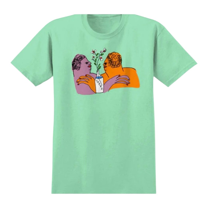 THERE FLOWERS T SHIRT MINT GREEN S