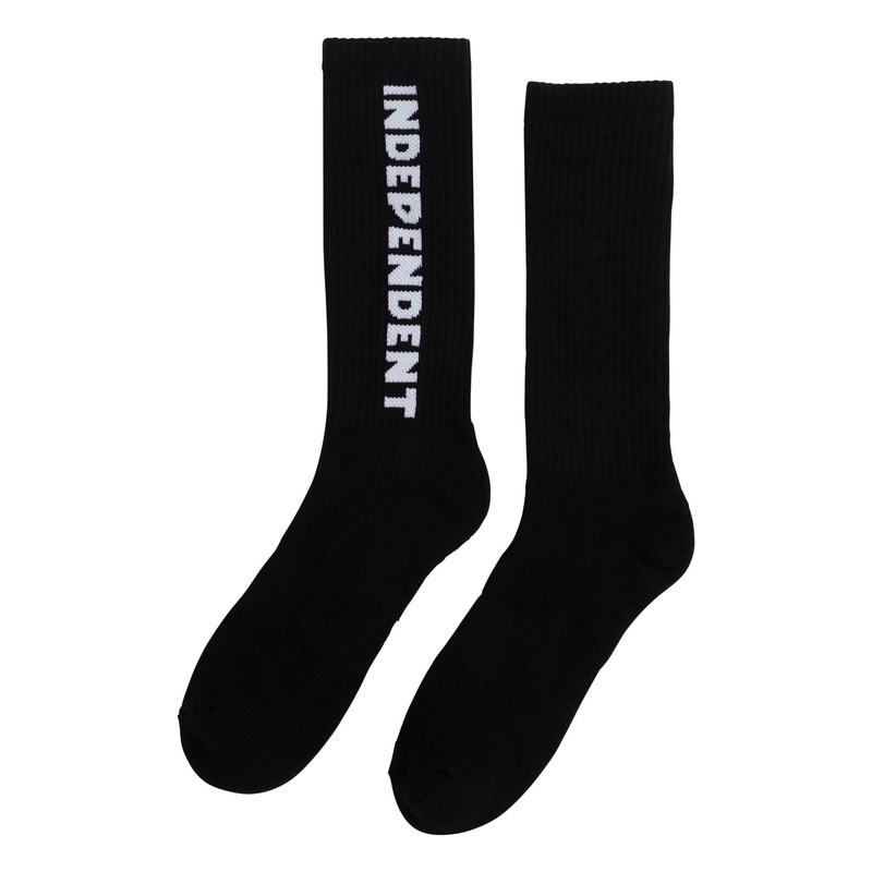 Baseline Mens Independent Socks White/Grey 9-11 1 Pair