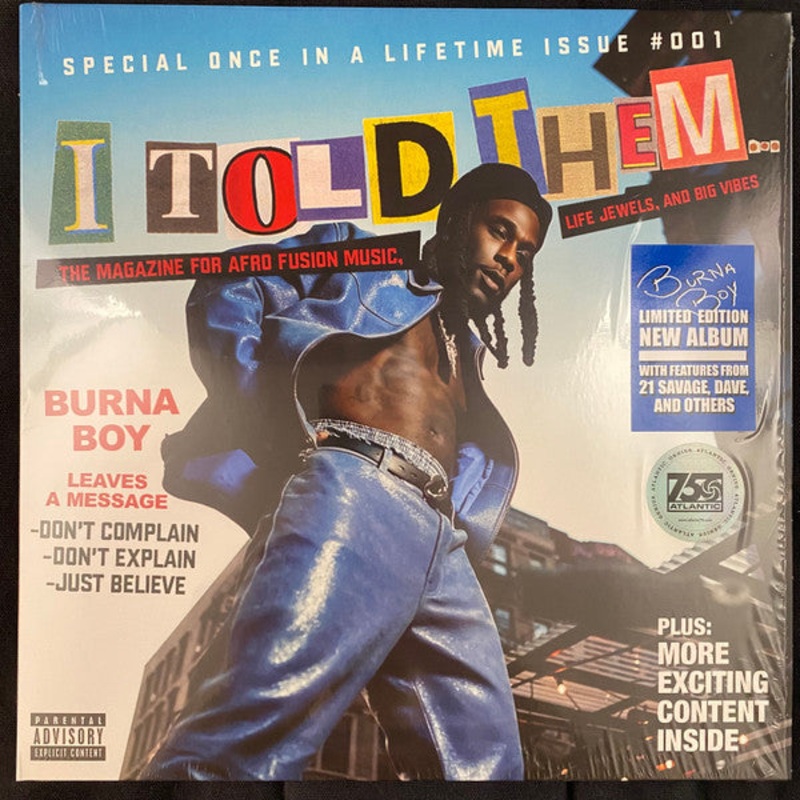 Burna Boy  I Told Them… Vinyl LP Record