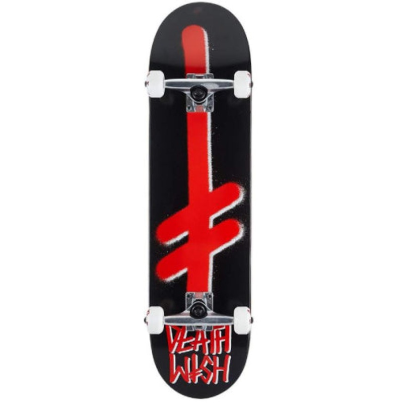 Deathwish Gang Logo Complete Skateboard Black/Red 8.0″ 8.0″