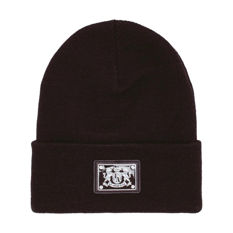 Fucking Awesome Metal Crest Patch Beanie Black