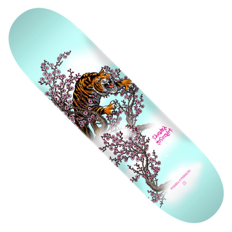 Powell Peralta Sakura Yosozumi Tiger 7-Ply Deck Light Blue 8.25 x 31.95 WB:14.25
