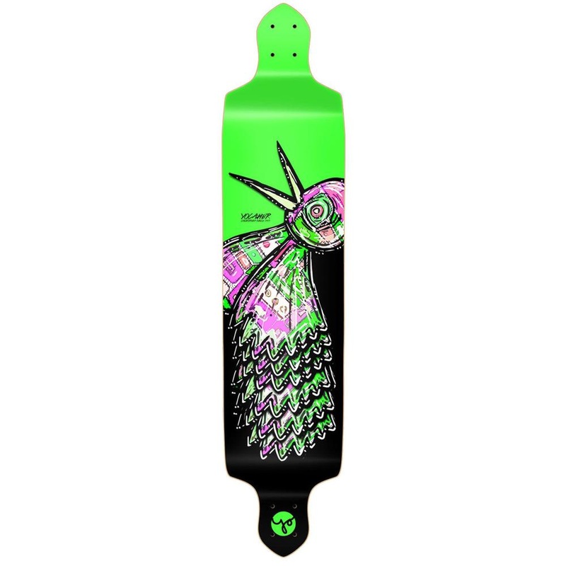 Punked Drop Down Longboard Deck – The Bird Green Deck