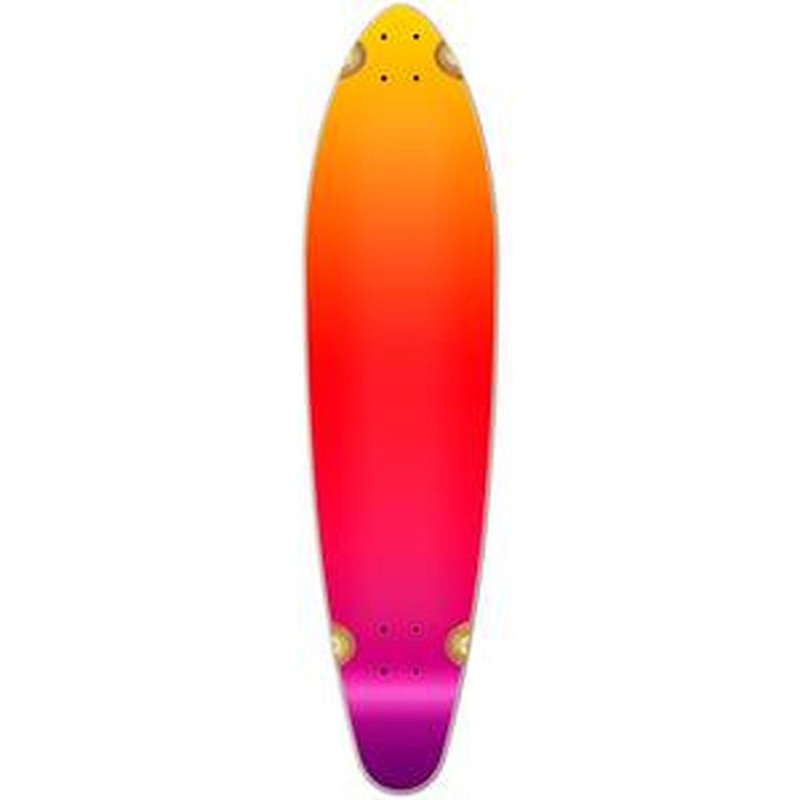 Punked Kicktail Longboard Deck – Gradient Pink Deck