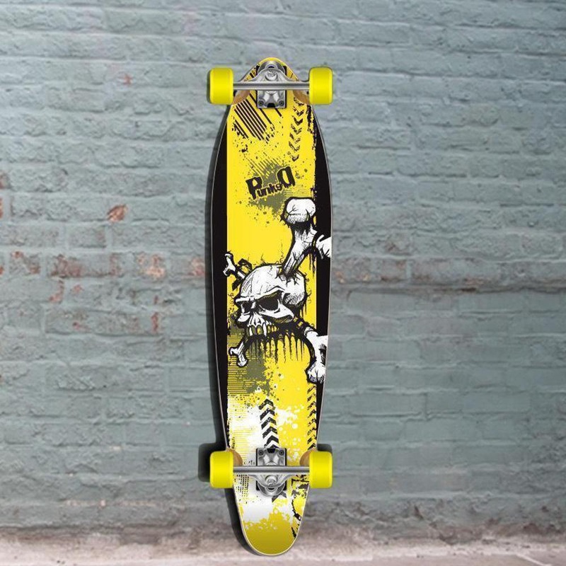 Punked Skull Kicktail Longboard 40 inch – Complete Complete
