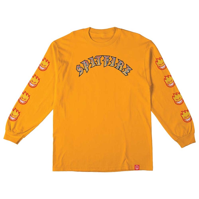 Spitfire Old E Bighead Fill Sleeve Longsleeve T-shirt – Gold Medium Gold