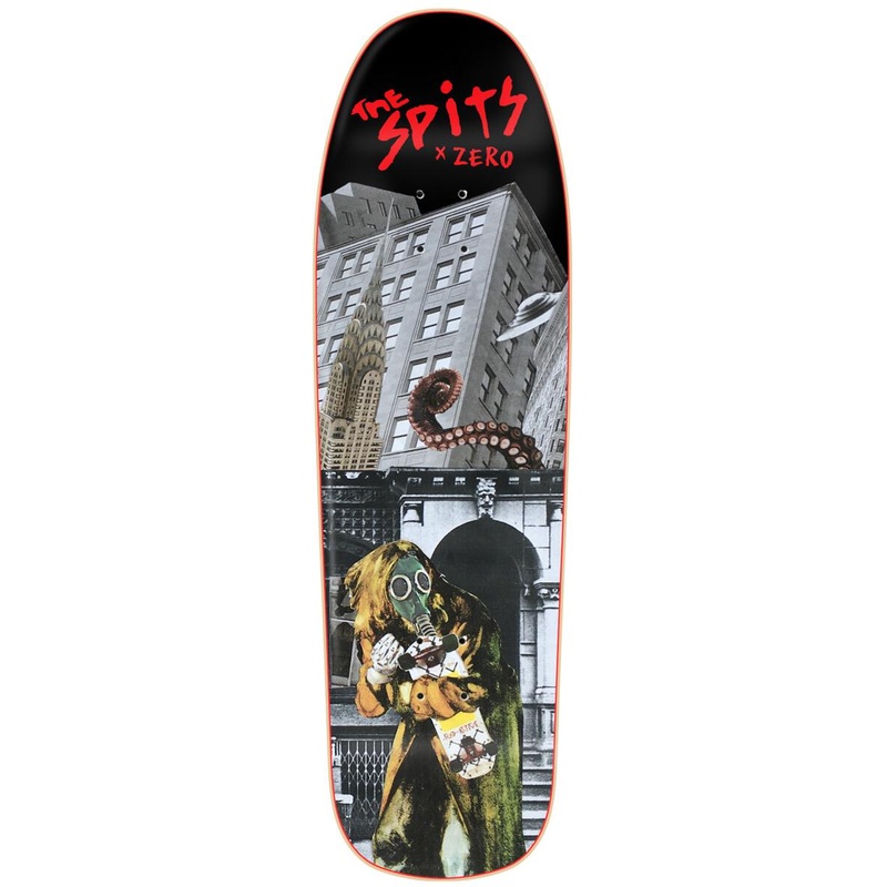 ZERO X SPITS MISFITS “GASMASK VI” 9.5″ SHAPED SKATEBOARD DECK