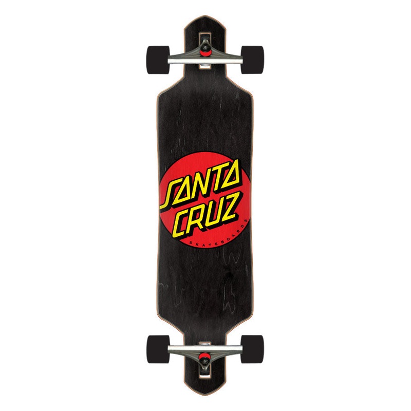 9.0in Classic Dot Santa Cruz Drop Thru Longboard No Color 9.0in x 36in