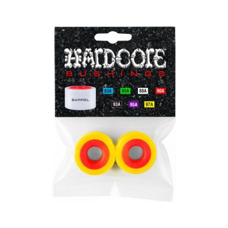 Bones “Hardcore- Barrel” Longboard Bushings 97A Yellow